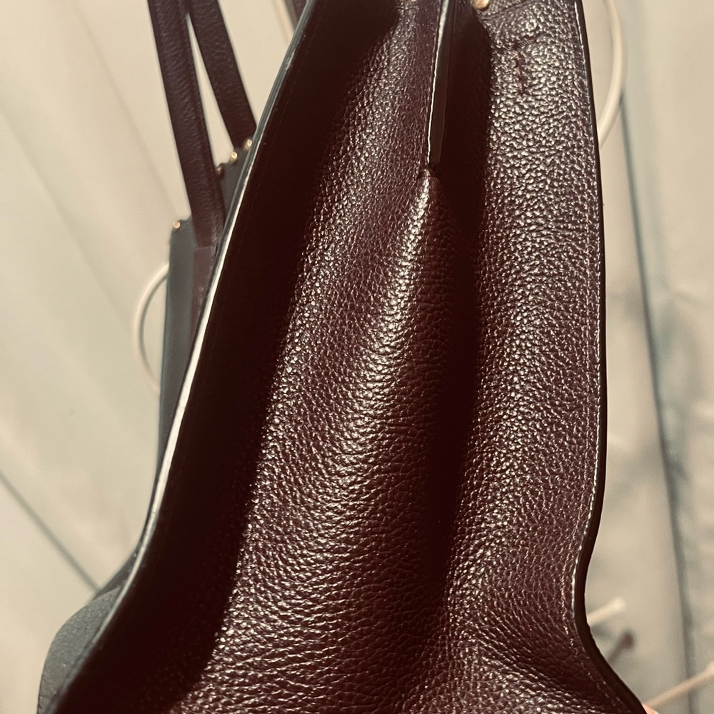 Coach Charlie Carryall Black Tote with Brown Handles and Scalloped  rivets - Picture 11 of 16